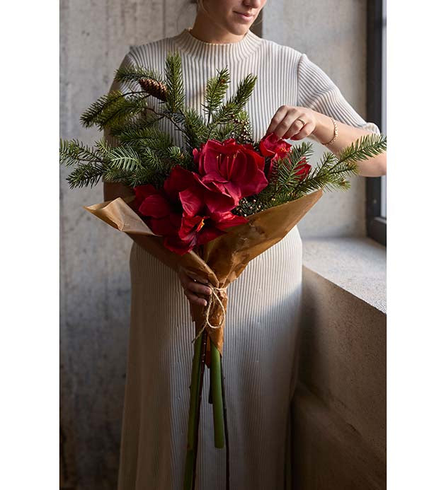 Amaryllis rød 60 cm.