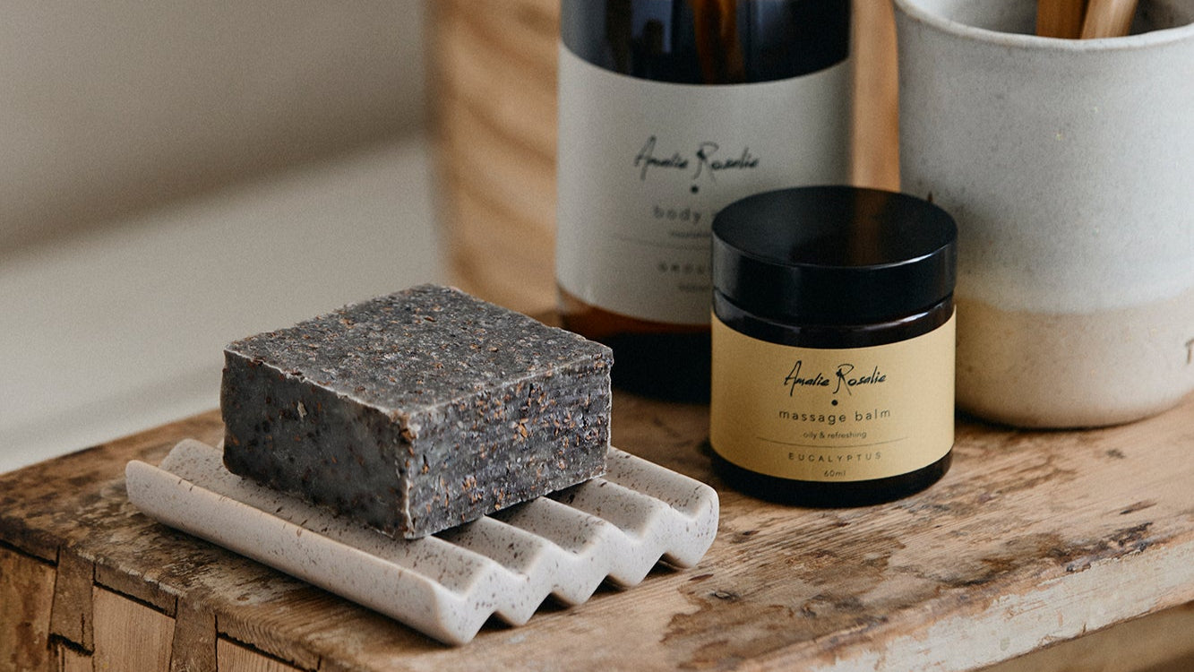 Sæbeskål stor - beige