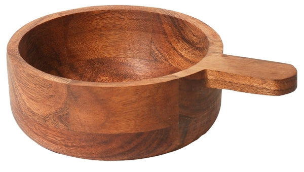 Træskål med håndtag lille