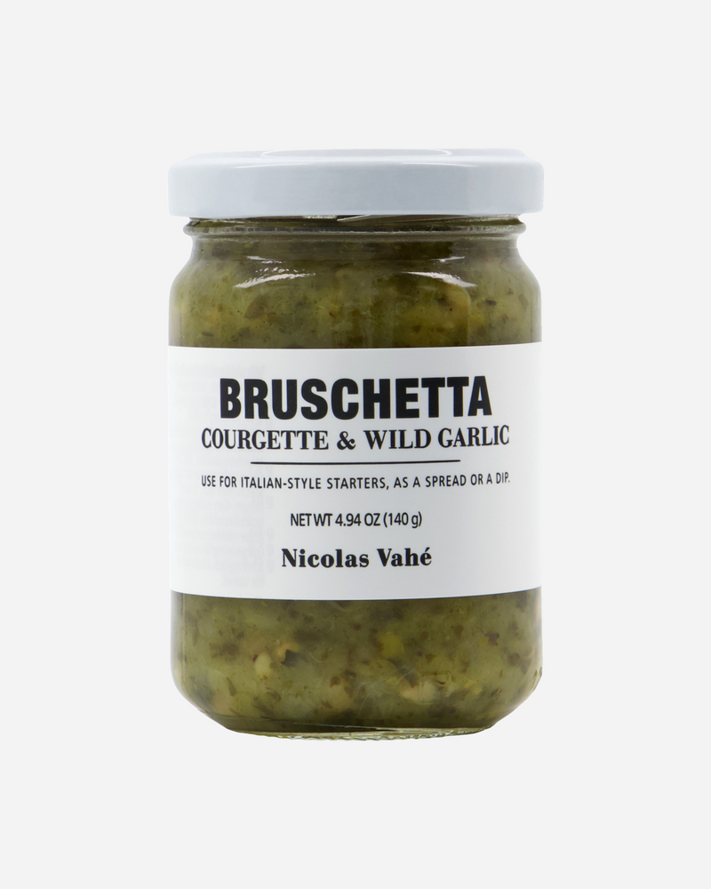 Bruschetta, courgette & wild garlic