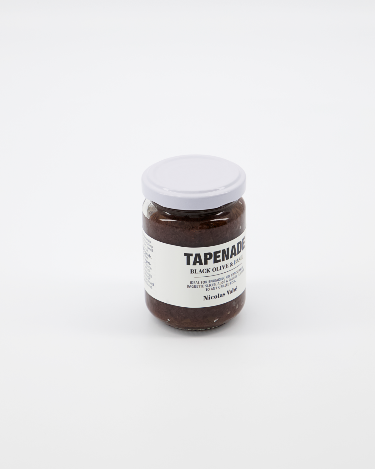 Tapenade sort olien og basilikum