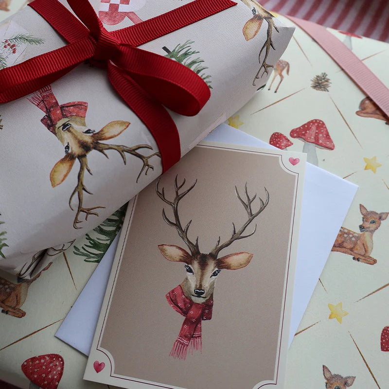 Lille Foldet kort, Deer - Jul