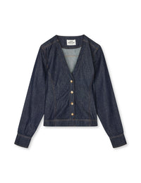 Mads Nørgaard Cosy Denim Maya Shirt – Denimbluse | Aluu