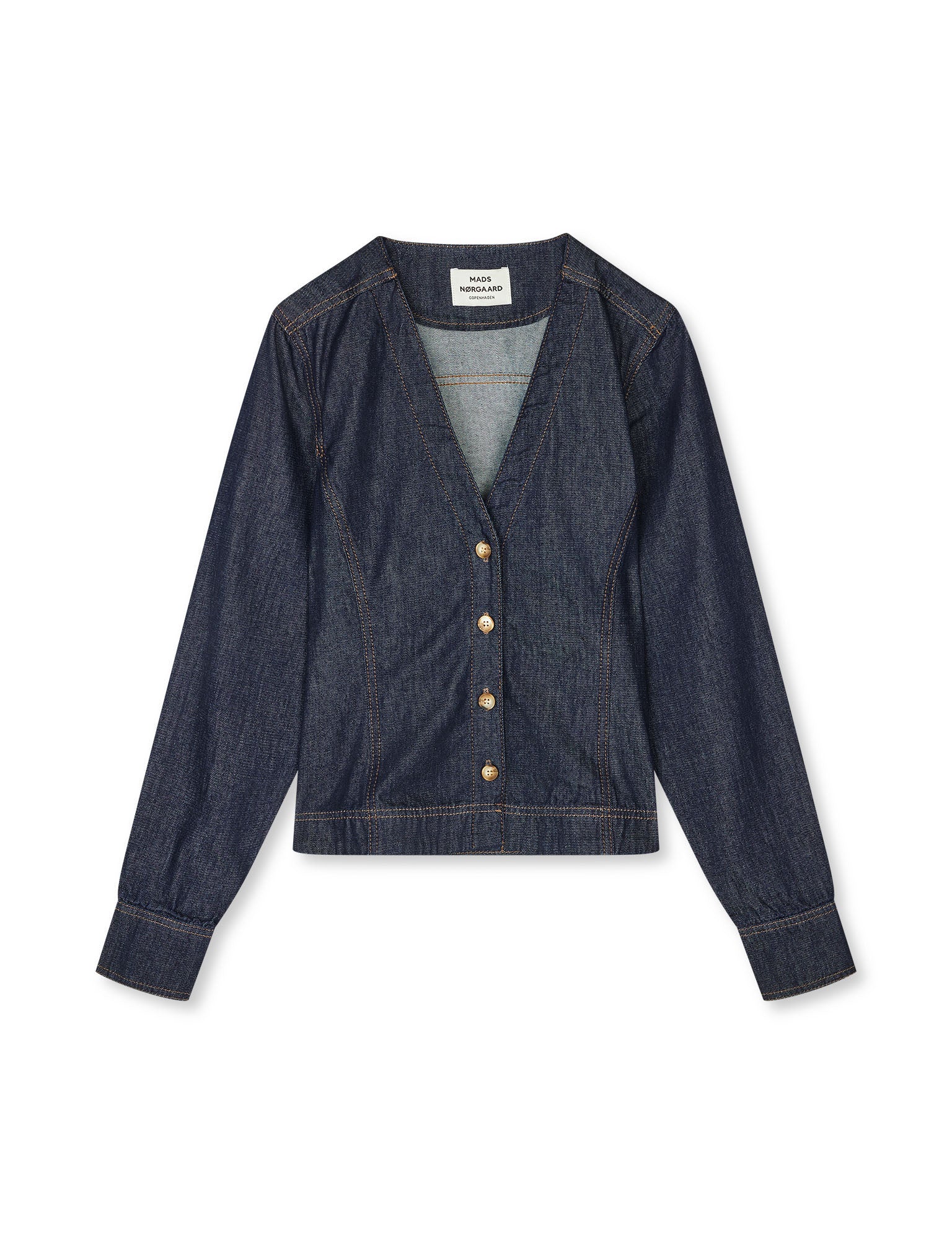Mads Nørgaard Cosy Denim Maya Shirt – Denimbluse | Aluu