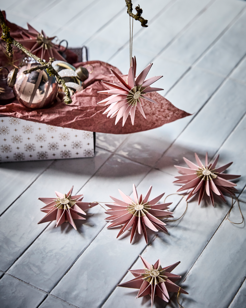 Juleornament – Stjerne i papir