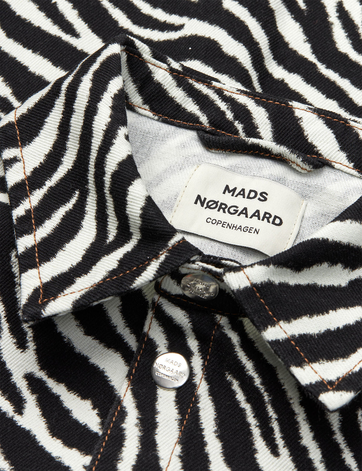 Mock Twill Gisla AOP Shirt – Zebra – Mads Nørgaard