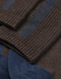 Logo Stepper Single Sock – Turkish Coffee – Mads Nørgaard