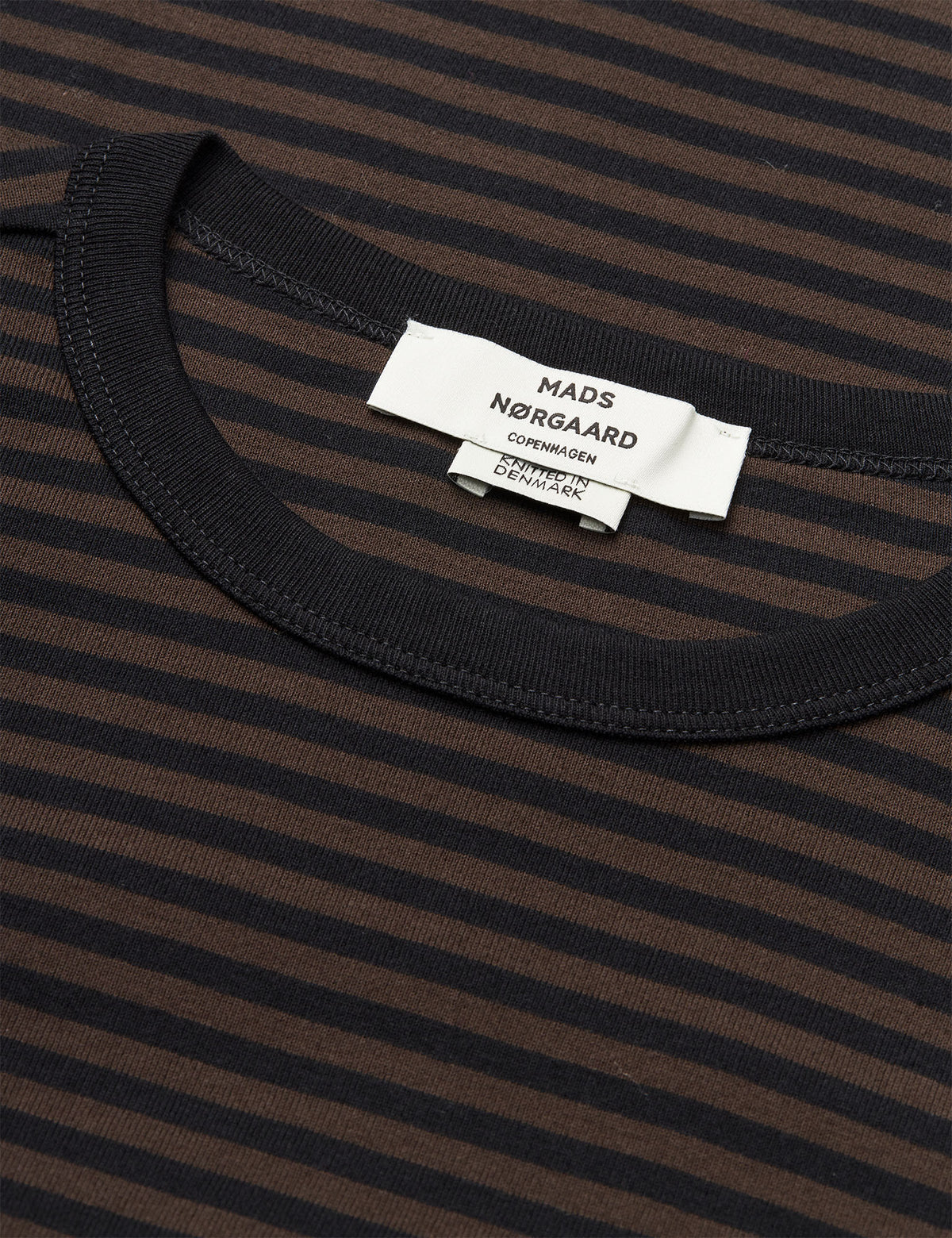 Grace Jersey Stripe Camille Tee LS – Black/Turkish Coffee – Mads Nørgaard