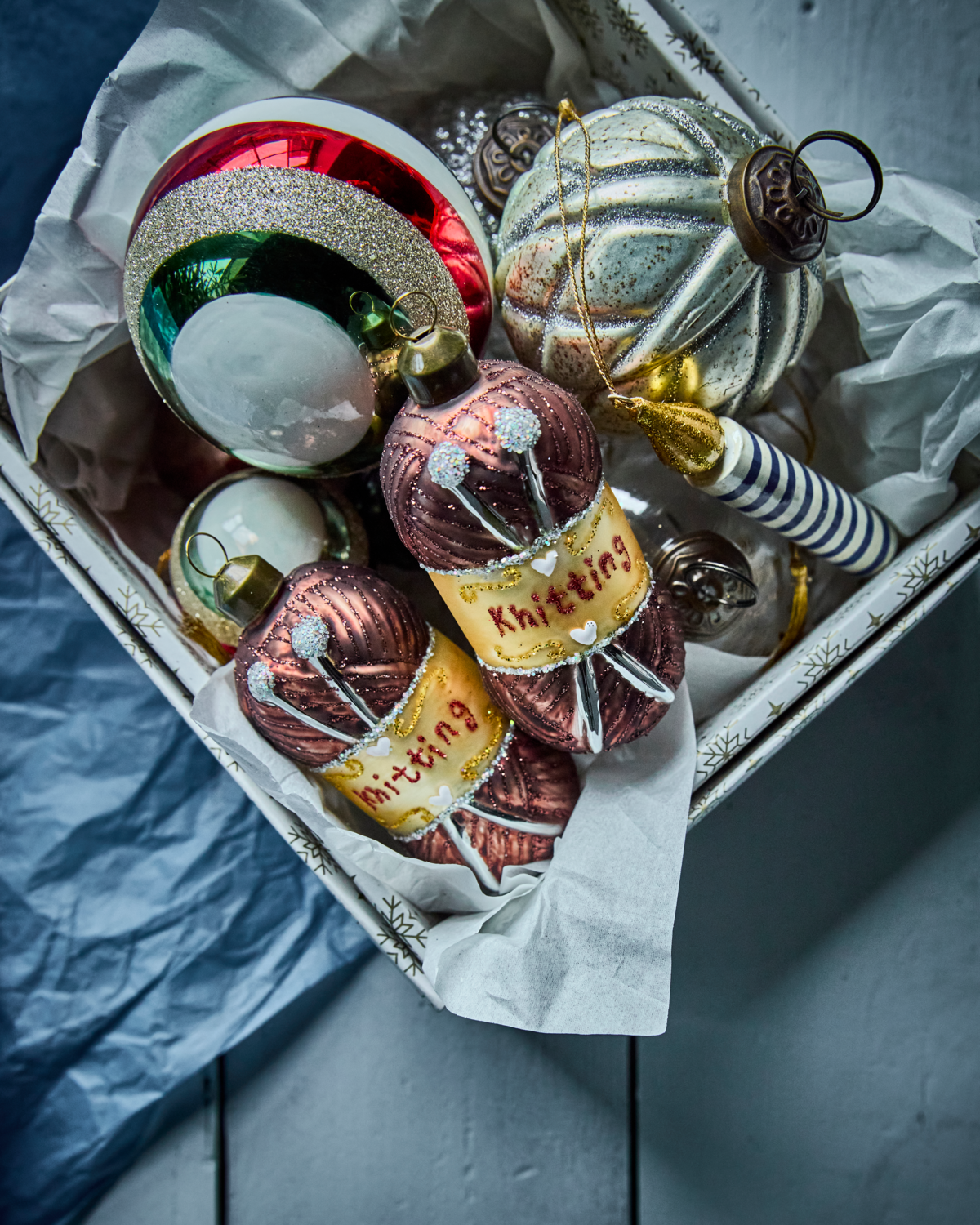 Juleornament – garnnøgle brun