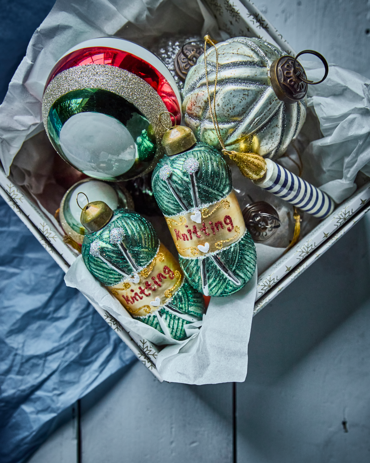 Juleornament – garnnøgle grøn