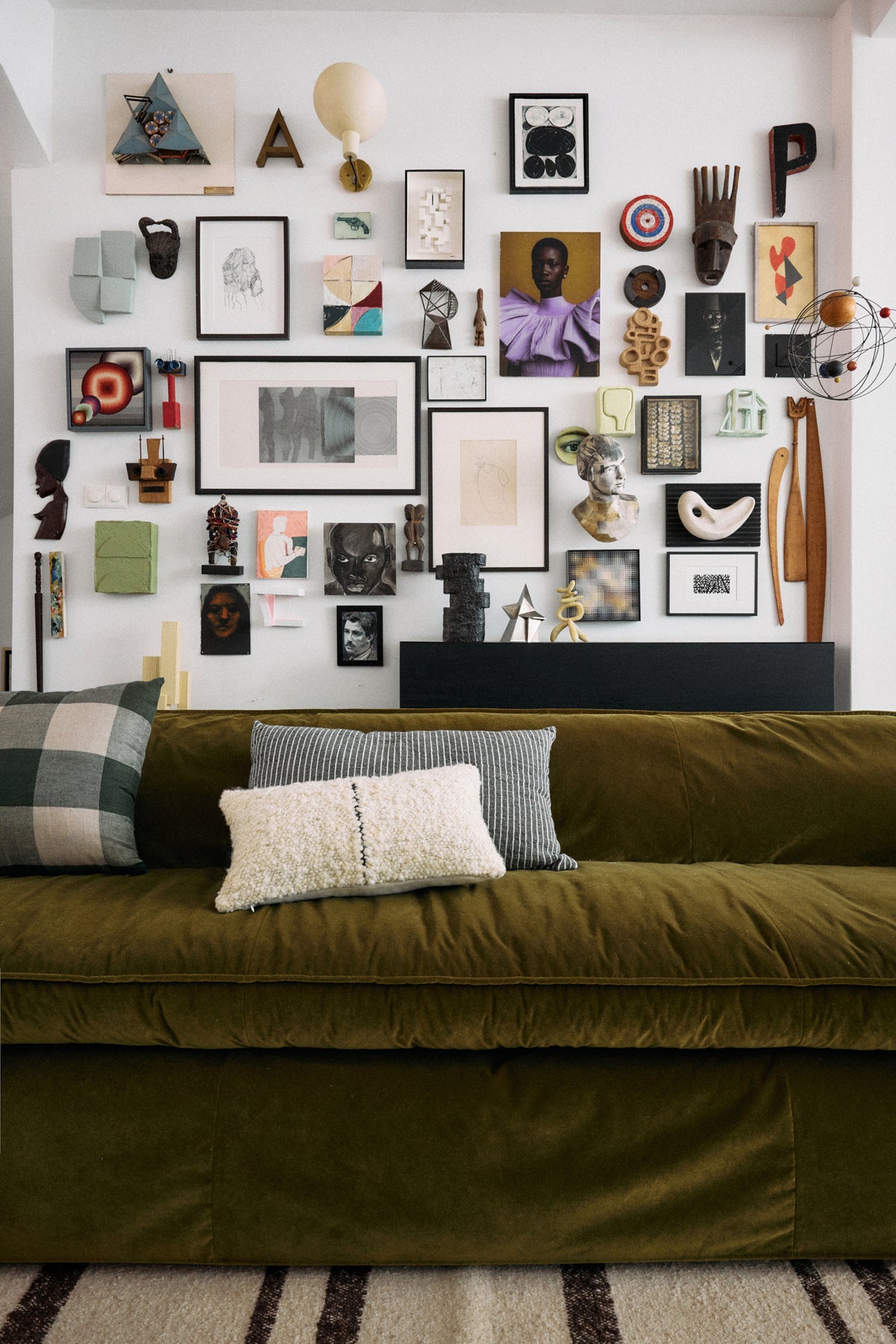 HKliving pude med striber – tidløst design i sort/hvid