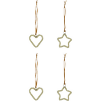 Ornament champagnefarvet