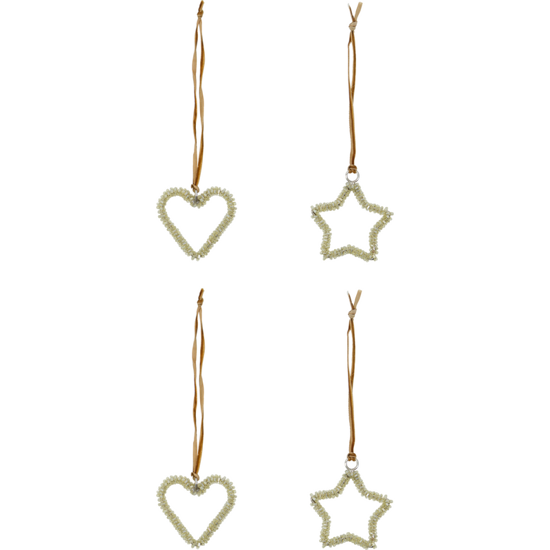 Ornament champagnefarvet