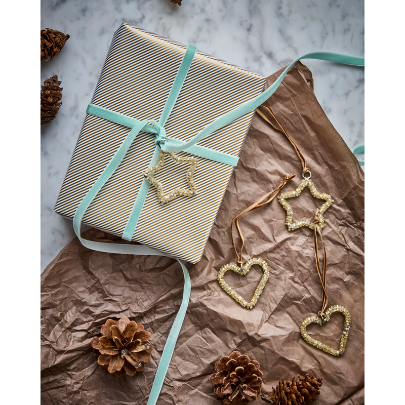 Ornament champagnefarvet