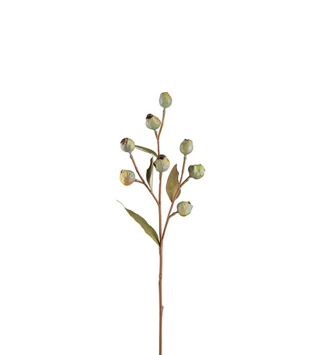 Kunstig Eucalyptusgren med Bær – Grøn 65 cm