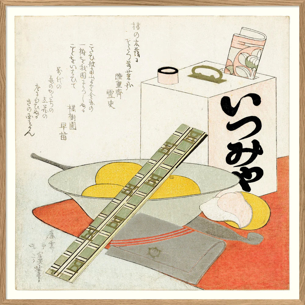Food scenery 30 x 30 cm. inkl. ramme