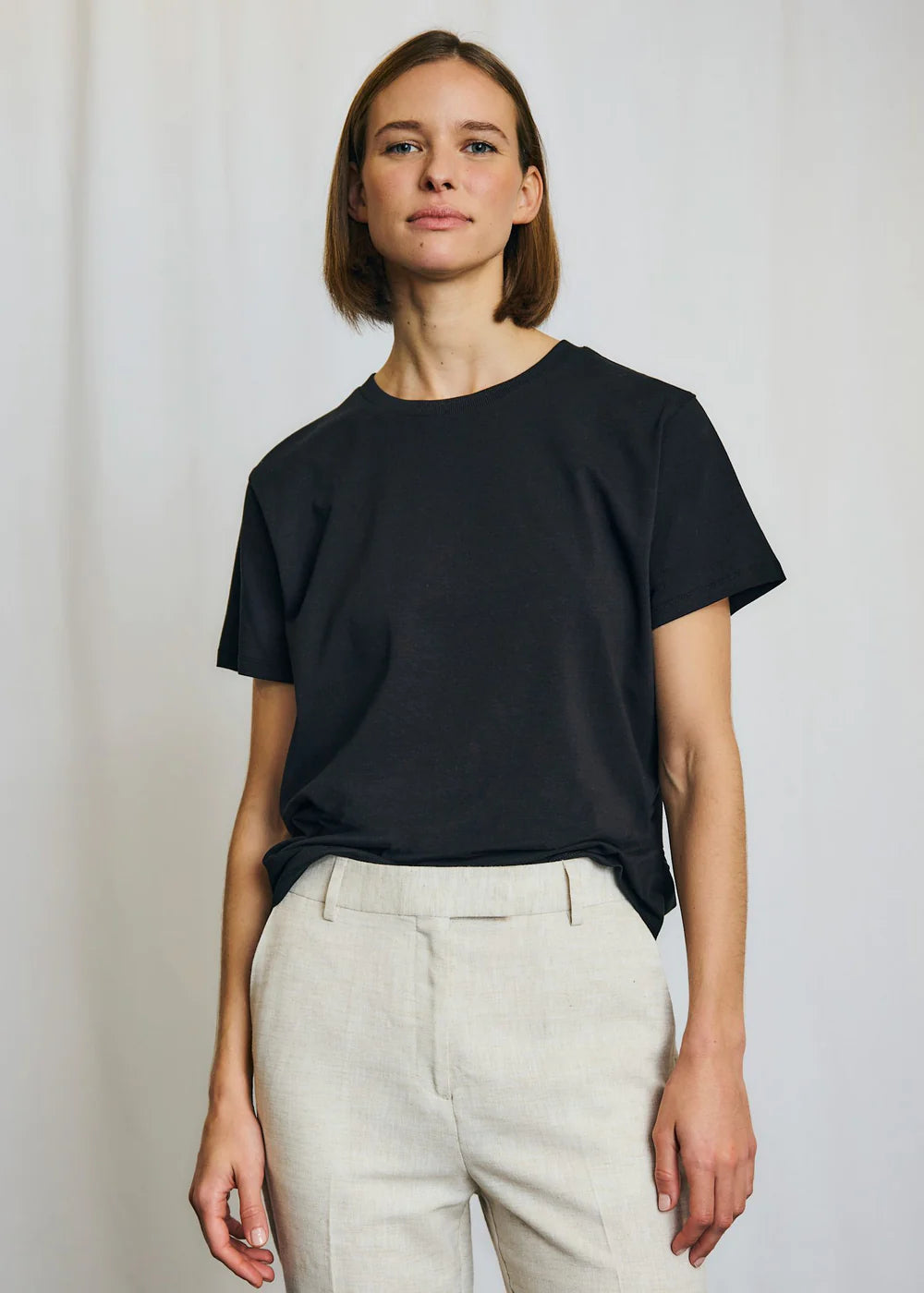 T-shirt Luna - Sort