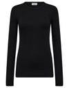 Langærmet T-shirt Margrethe - Sort
