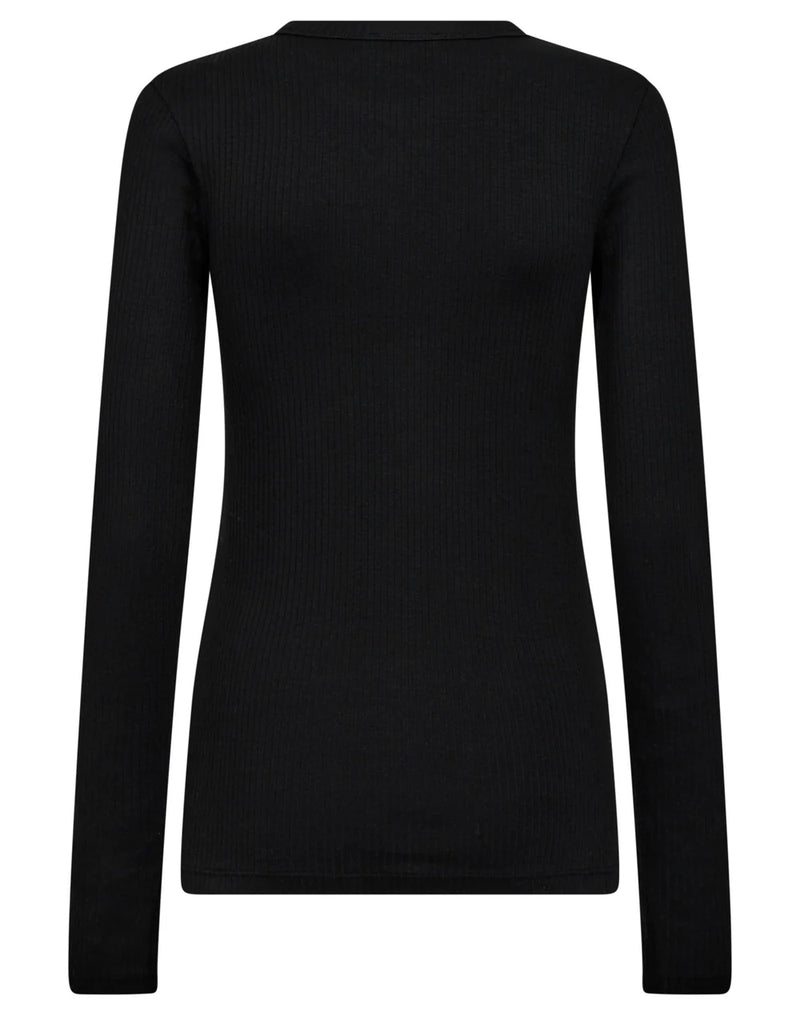 Langærmet T-shirt Margrethe - Sort