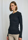 Langærmet T-shirt Margrethe - Sort