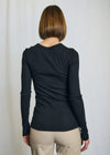 Langærmet T-shirt Margrethe - Sort