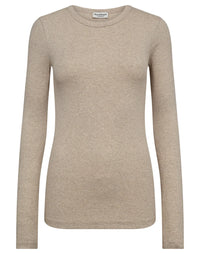 Langærmet T-shirt Margrethe - Off white