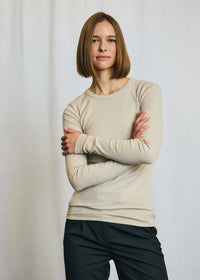 Langærmet T-shirt Margrethe - Off white