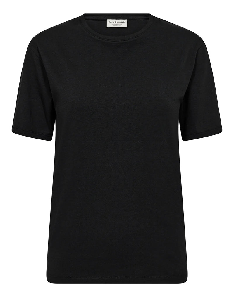 T-shirt Abelone Slimfit - Sort