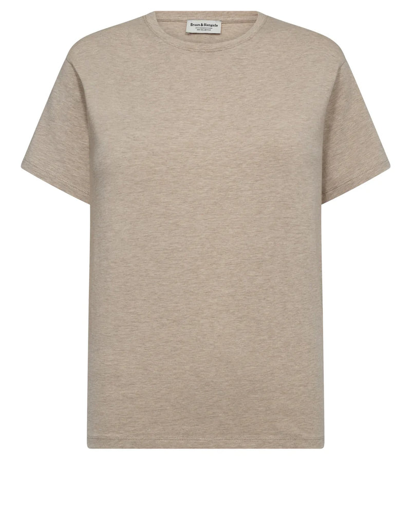 T-shirt Abelone Slimfit - Sand