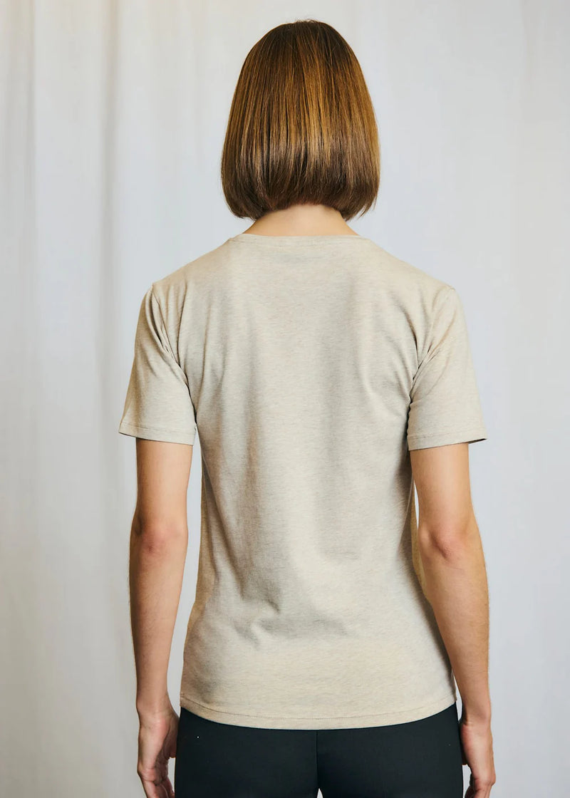 T-shirt Abelone Slimfit - Sand
