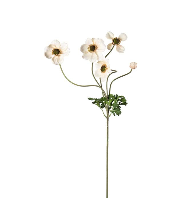 Kunstig Anemone – Creme 75 cm