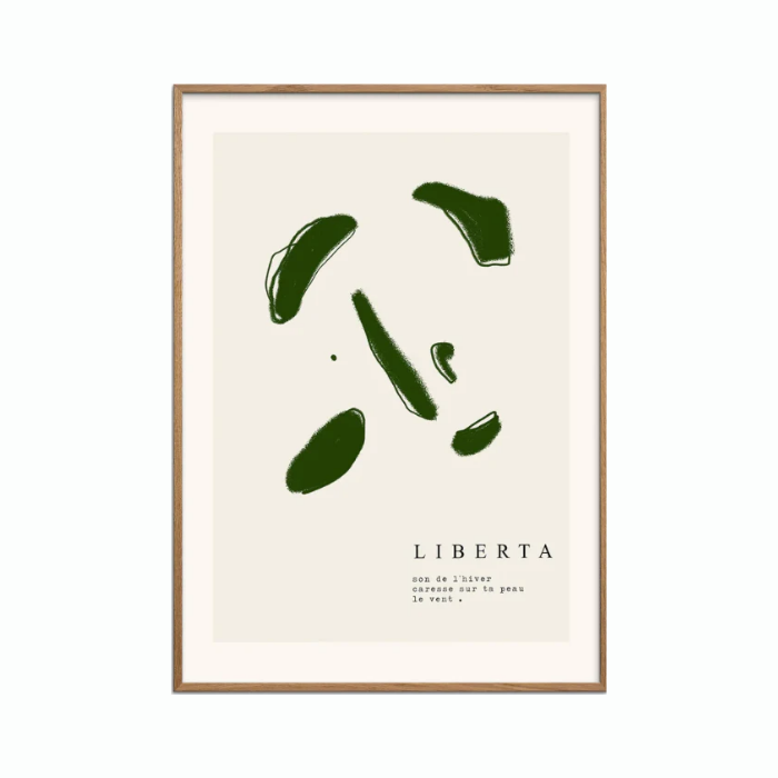 Sophie M. Lucie – Liberta plakat inkl. egetræsramme (30 x 40 cm)