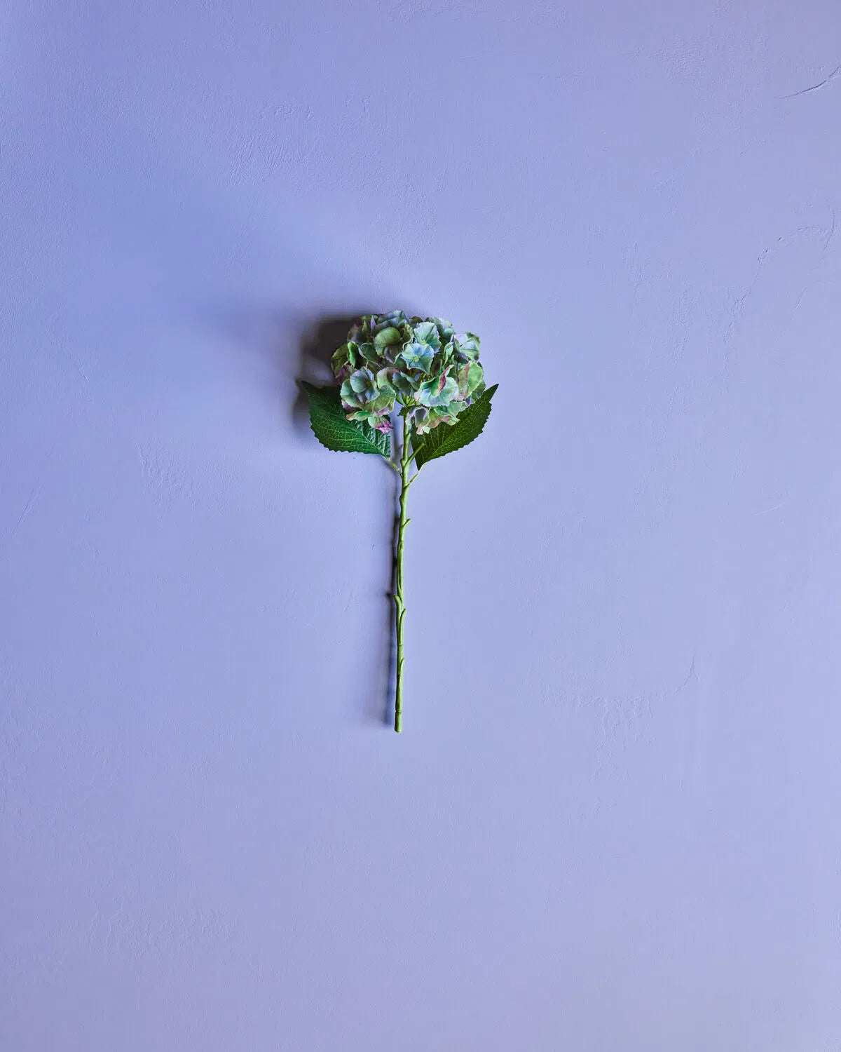 Kunstig hortensia i grøn og blå