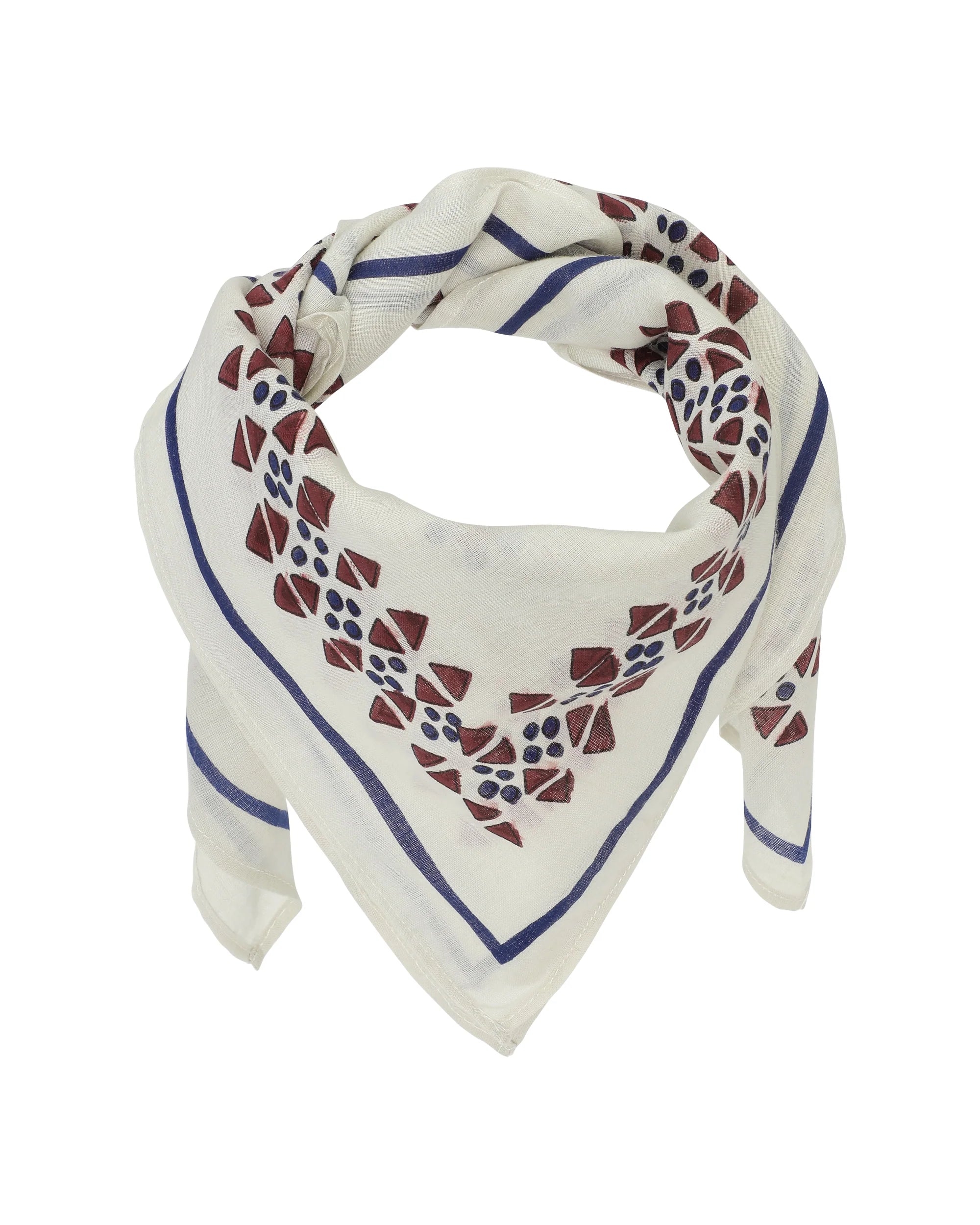 Tørklæde Artisan Bandana - BURGUNDY