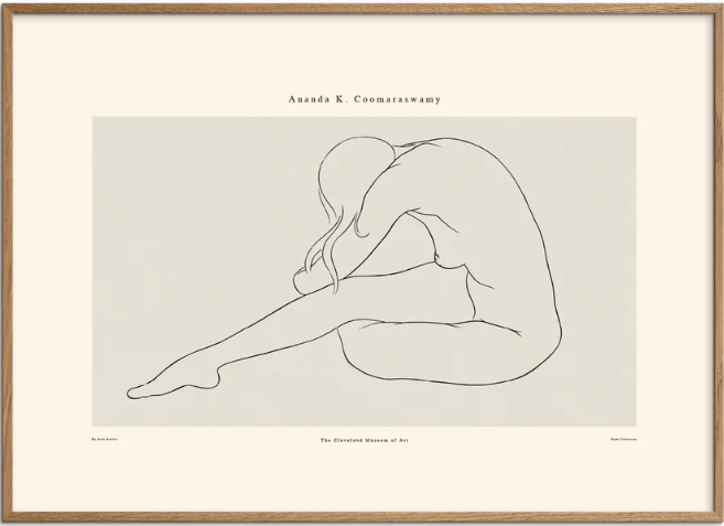 Ananda K. Coomaraswamy – Kunstplakat (30x40 cm inkl. egetræsramme)