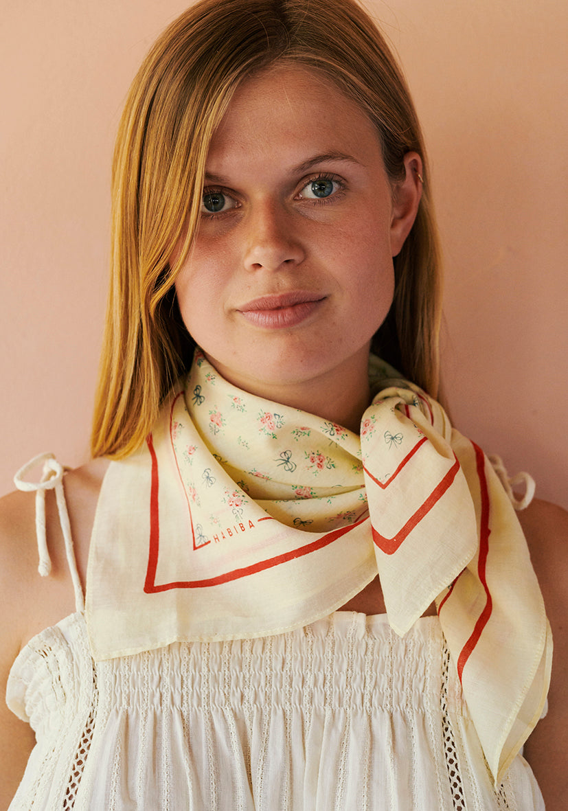 Tørklæde Little Bow bandana Vanilla