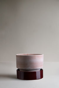 Hoff Potte Ø 21 cm. uglaseret rosa UDEN underskål