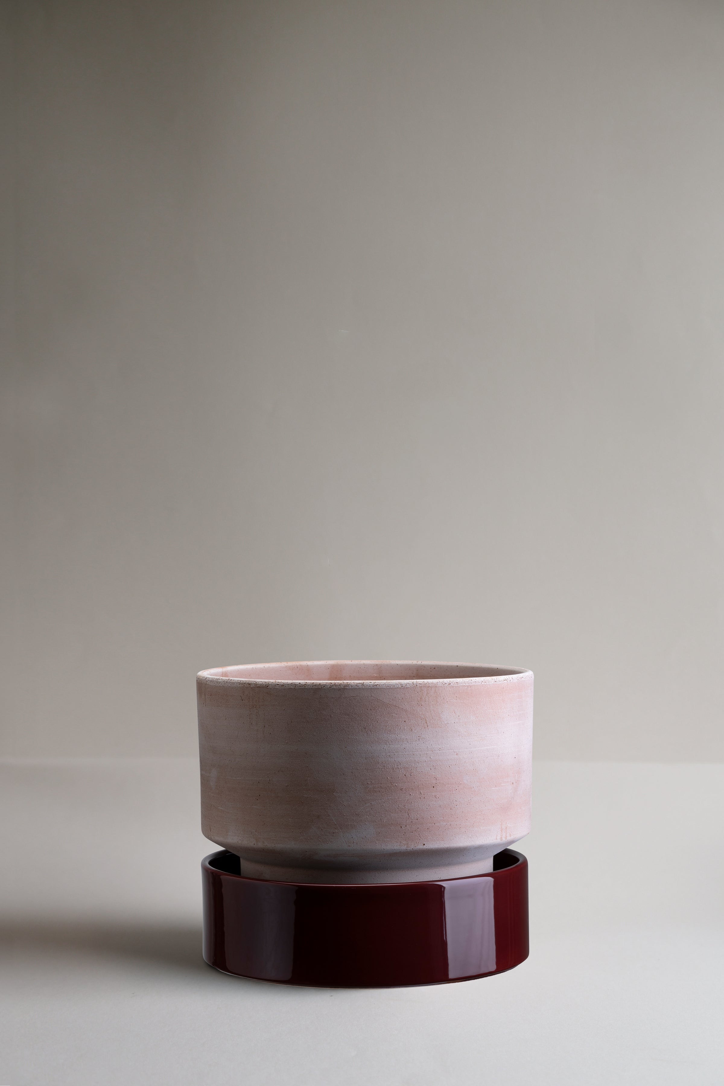 Hoff Potte Ø 21 cm. uglaseret rosa UDEN underskål