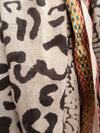 Bagru Tørklæde sort leopard