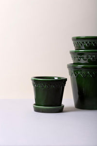 København glaseret Emerald green Ø 12 cm.