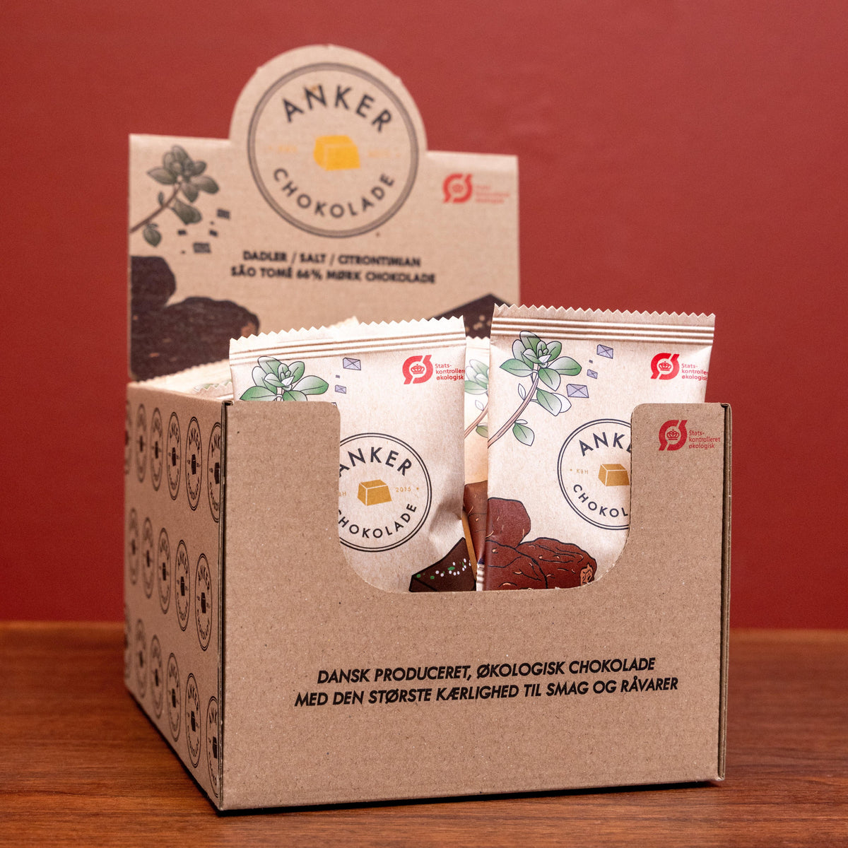 Flowpack Æble – Hvid chokolade med danske æbler- Anker Chokolade