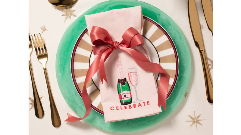 Broderede servietter - 2 stk. | CELEBRATE