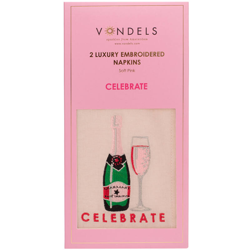 Broderede servietter - 2 stk. | CELEBRATE