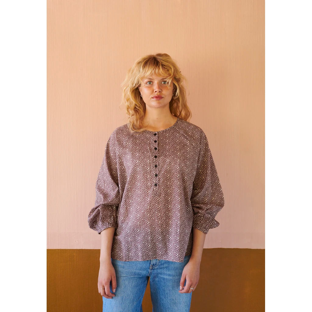 Bluse Habiba - BURGUNDY