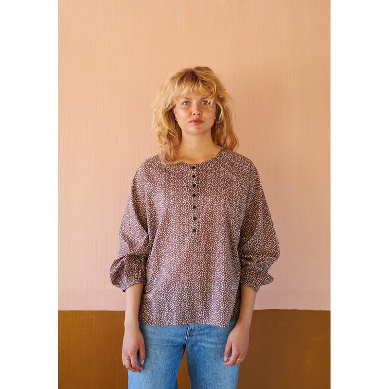 Bluse Habiba - BURGUNDY