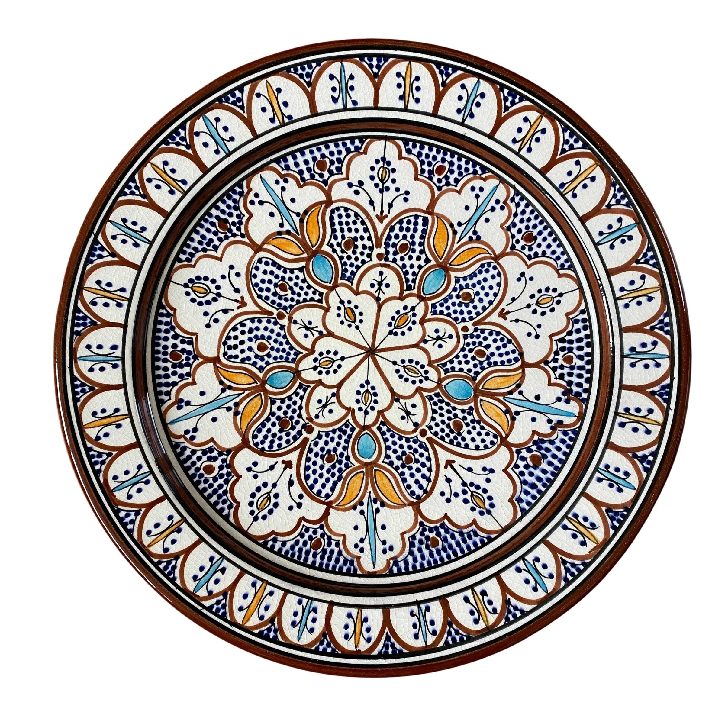 Marokkansk Keramikfad Brun Paloma 30 cm – Wetendorf Living