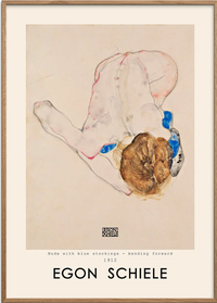 Egon Schiele – Nude with Blue Stockings, 1912 (50x70 cm.)