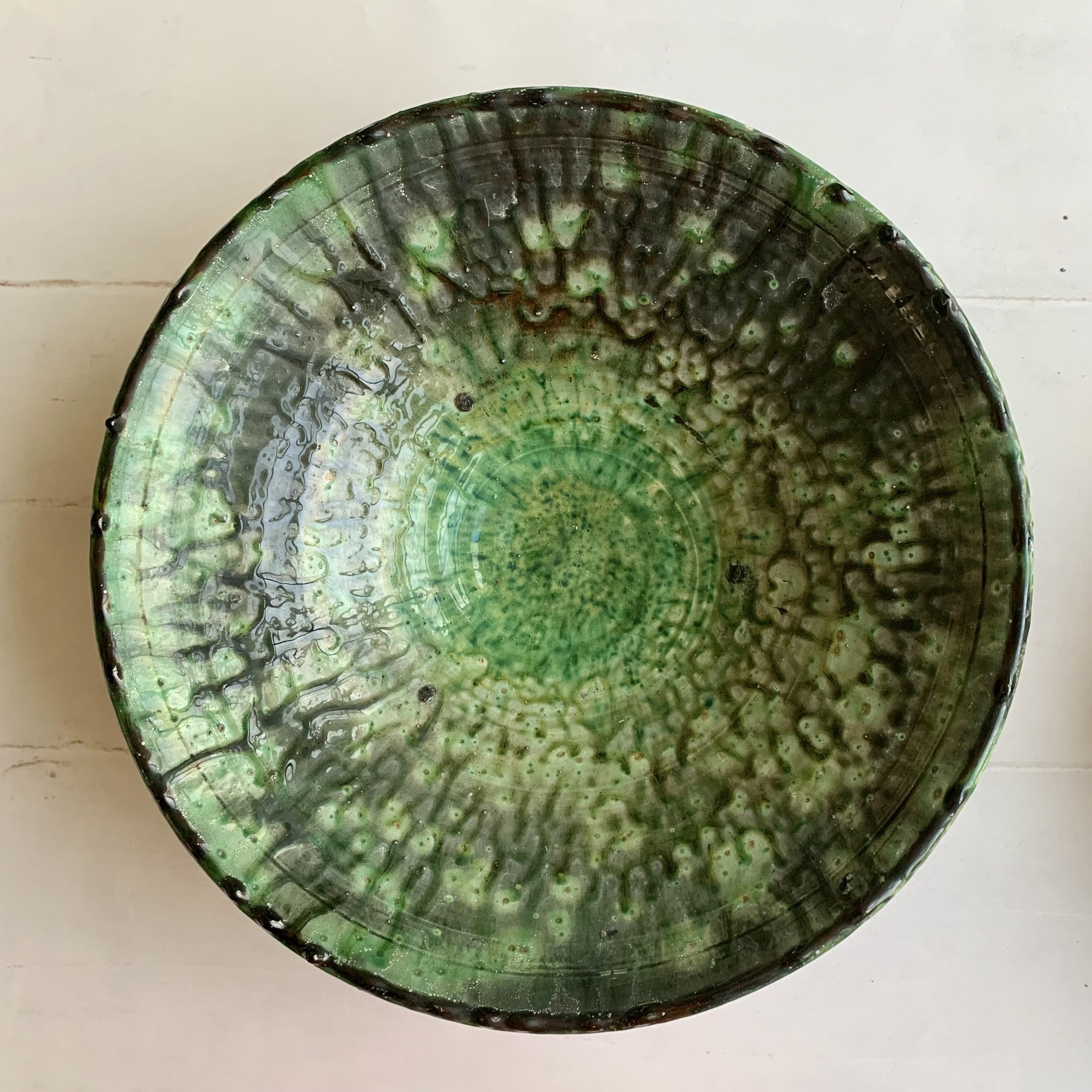 Tamegroute Keramikfad Grøn 30 cm – Wetendorf Living