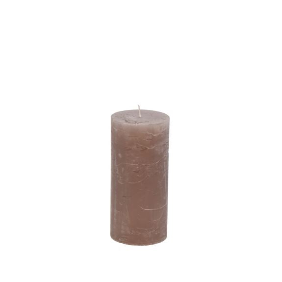 Bloklys Rustic 20x7 cm – Håndlavet gennemfarvet lys