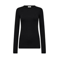 Langærmet T-shirt Margrethe - Sort